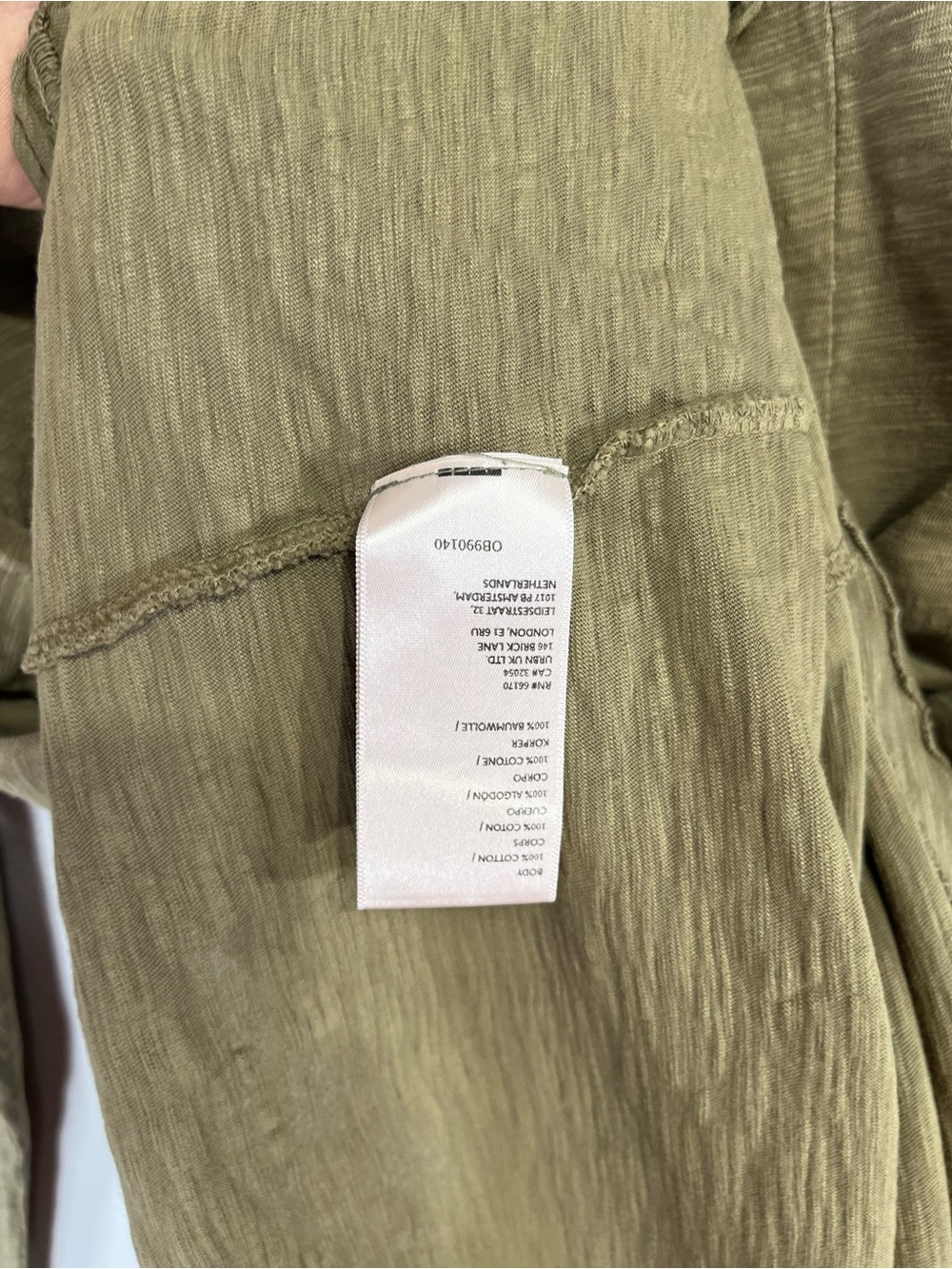 Free People We The Free Arden Tee Size Large in Olive Green - Picture 6 of 7